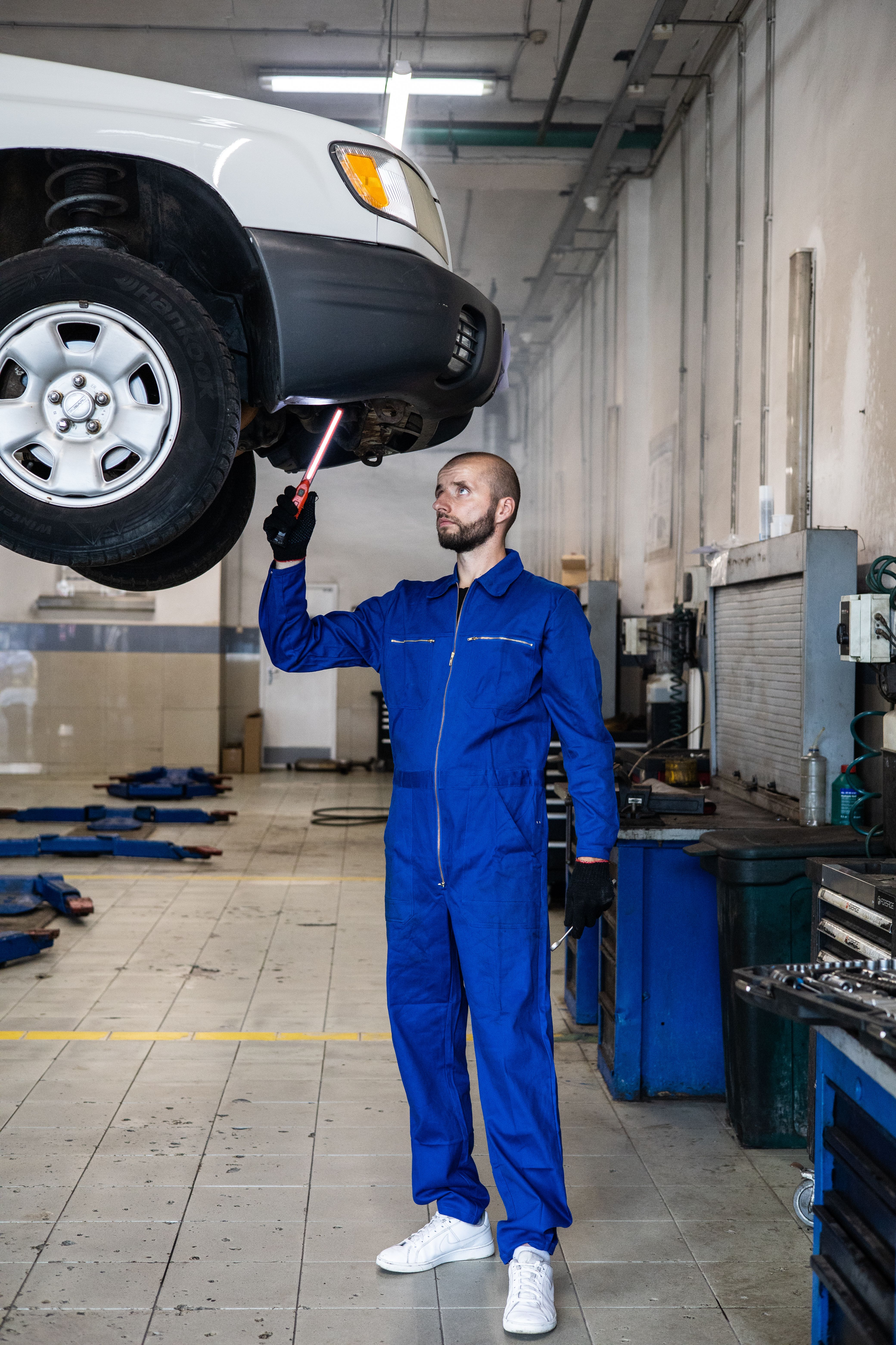 Diagnóstico automotivo em andamento